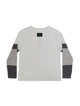 DOT STRIPE HENLEY NECK LONG SLEEVE 