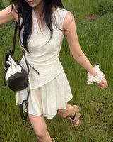 Relbit blouse & skort set