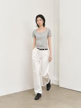 【お気に入り追加で応募】pintuck square half knit