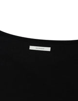 プラケット リブド ティーシャツ(BLACK)
