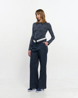 フォールドオーバーワイドスラックス _ NAVY