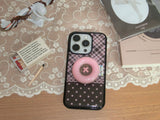 【MagSafe】ビンテージパッチケース_ピンクブラウン