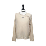Light Beige Slit Knit