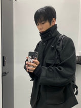 ブレンデッドネックビゾラインショートコート3C