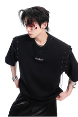 ディコンストラクティドストラップカットアウトTシャツ