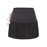 13DE MARZO Doozoo Knitted Pleated Skirt