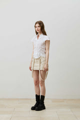 BELLA MINI SKIRT PANTS / BEIGE