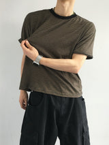 Marvin Crop ストライプ 半袖Tシャツ 3C