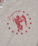 ホースレタリングヘンリーネッククロップドTシャツ