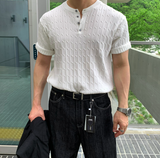 Slaig Skirt Summer Cooling Henry Neck Short Sleeve Knit