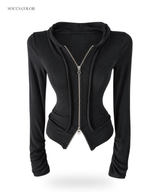 Miu Slim Hood Zip Up (3color)