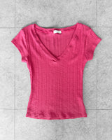 SOFT RIB V-NECK TEE