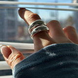 [925silver] Double bold layer ring
