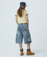BERMUDA CARGO DENIM SHORT