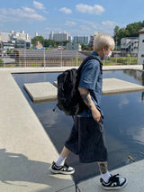 カーブデニムハーフパンツ