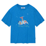 フィッシングピープルグラフィックルーズフィットTシャツ [BLUE]