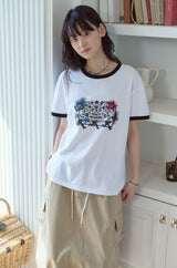 26SS★ スタンプクラブリンガー半袖Tシャツ