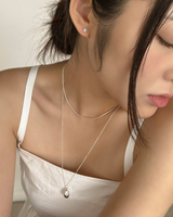 フローラルピアス (シルバー)