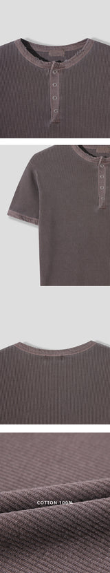 [S/S] Pigment crop muscle henry neck t-shirts(4color)
