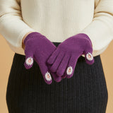 two hole touch finger touch gloves