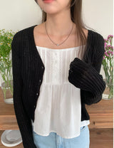 Sugar Pintuck Sleeveless Blouse
