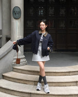 [Bellidmade/Casual] ピーターオーバーフィットローデニムカラーブロックブルゾン