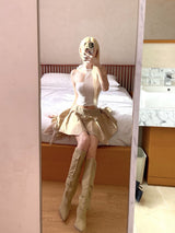 1381. Glad shirring unbal sleeveless (3color)