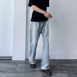 Bleached Wide-Leg Jeans