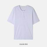 LMN Summer Air Cool Henley Neck Short-Sleeved T-Shirt (5 colors)