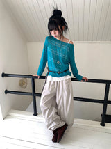 26SS★ [BAONHAUS] ポリティ カット バルーン ワイド パンツ