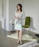 Mint Streched Midi Skirt (2sizes)