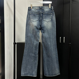 Blue washing boots cut pants