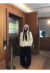 ニッチワイドフードウールジップアップニット