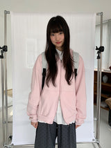 [unisex] Shikyo Waffle Two-Way Over Hood Zip-Up