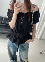 Powder Off-Shoulder Blouse (3 colors)