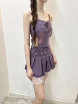 1504. Tia Violet Washing Corsage 2pc