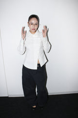 Side button shirts [White]