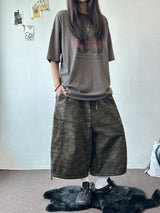 Open Pocket Cargo Military Two-Style Rope Bermuda Shorts 2color