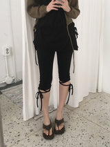 ribbon capri leggings