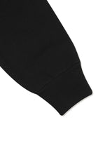 Women's two-tone broken logo crop sweatshirt black(FCE1TS301W)