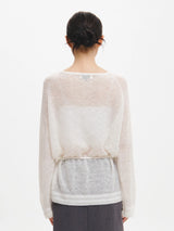 HAIRY DIA SHEER KNIT PULLOVER 
