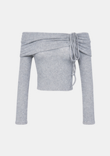 Serin Drape Off-Shoulder Top