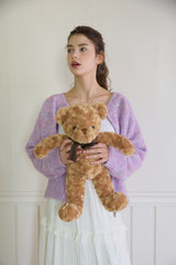 FUZZY MARLED KNIT ZIP UP (3 COLORS)