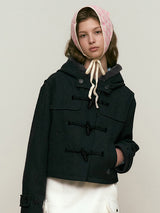 CHERRY CROP TOGGLE SHORT COAT [CHARCOAL]