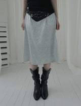 Roche Flower Jacquard Midi Skirt