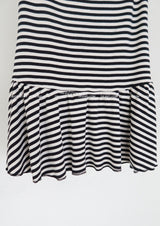 scarf set stripe frill mini-dress