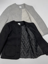 [2oz lining] Hairy wool round jacket