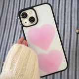 ハートグロッシーガラスバンパーケース (pink)