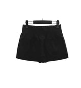 Bowty Pleated Button Skirt Pants
