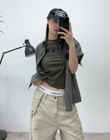 Luati Crop Check Shirt